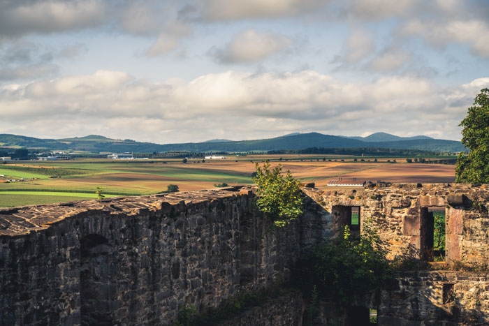 Ausblick auf den Dörnberg und den Bärenberg