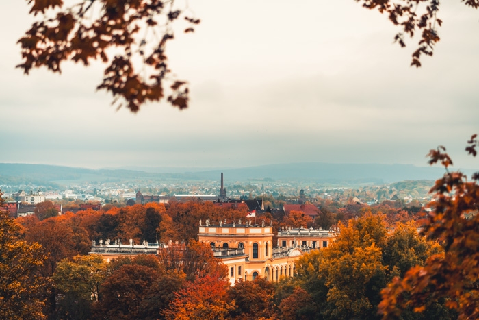 Ausblick von der schönen Aussicht in der Kasseler Innenstadt