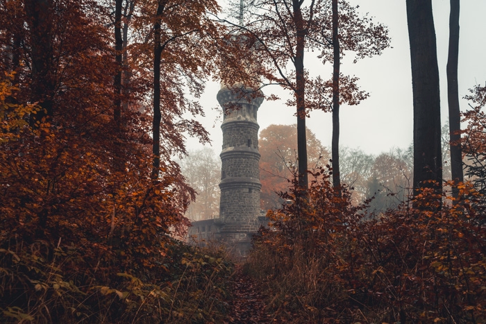 Der Sendeturm auf dem Hohen Gras bietet einen eher theoretischen Ausblick