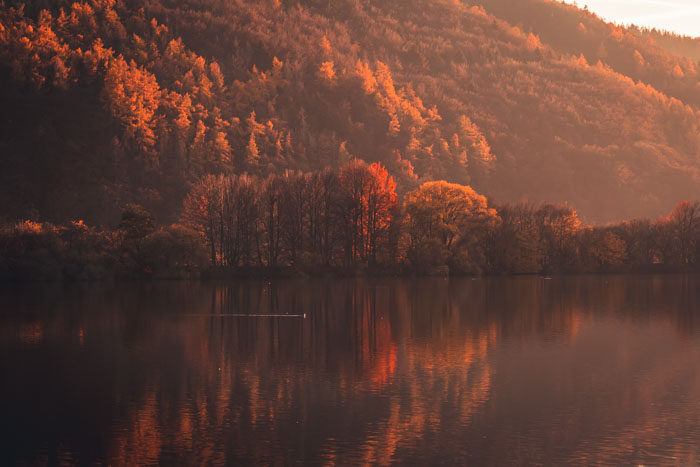 Herbstliche Abendstimmung im Edertal